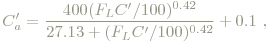 C'_a=\frac{400(F_L C'/100)^{0.42}}{27.13+(F_L C'/100)^{0.42}}+0.1\textrm{ , }